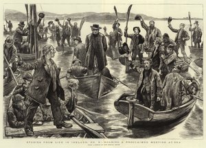 Studies uit het leven in Ierland, nr. X, het houden van een uitgeroepen bijeenkomst op zee
